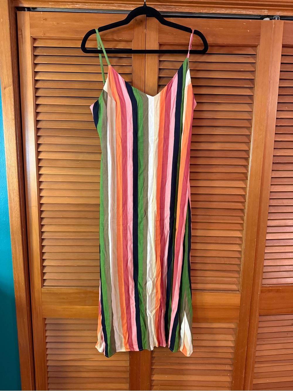 Reformation Jaxon Dress - Rainbow Stripe - Size 8